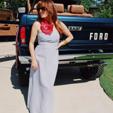 Sienna Strapless Maxi Dress - Denim