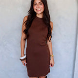 Going Places Mini Dress - Chocolate
