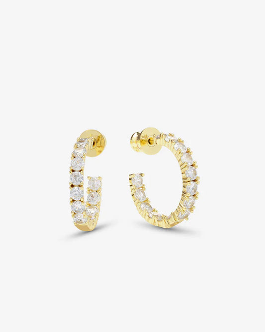 Heiress Hoops .75 - Gold/White - Keepsake