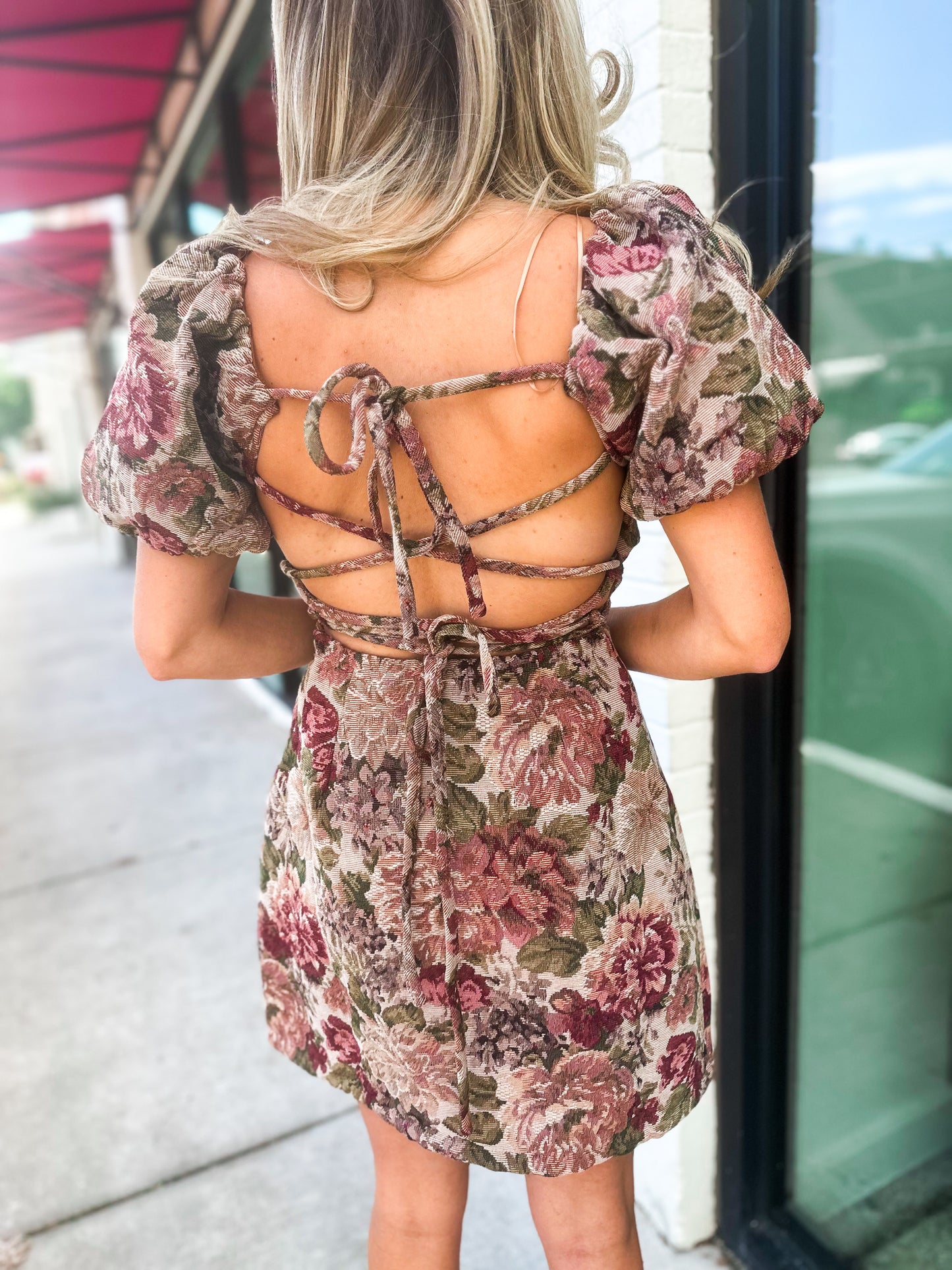 Mia Tie Back Mini Dress