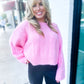 Pink Cable Knit Sweater