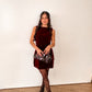 Carmine Velvet Mini Dress