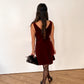 Carmine Velvet Mini Dress