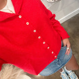Piper Cardigan - Red