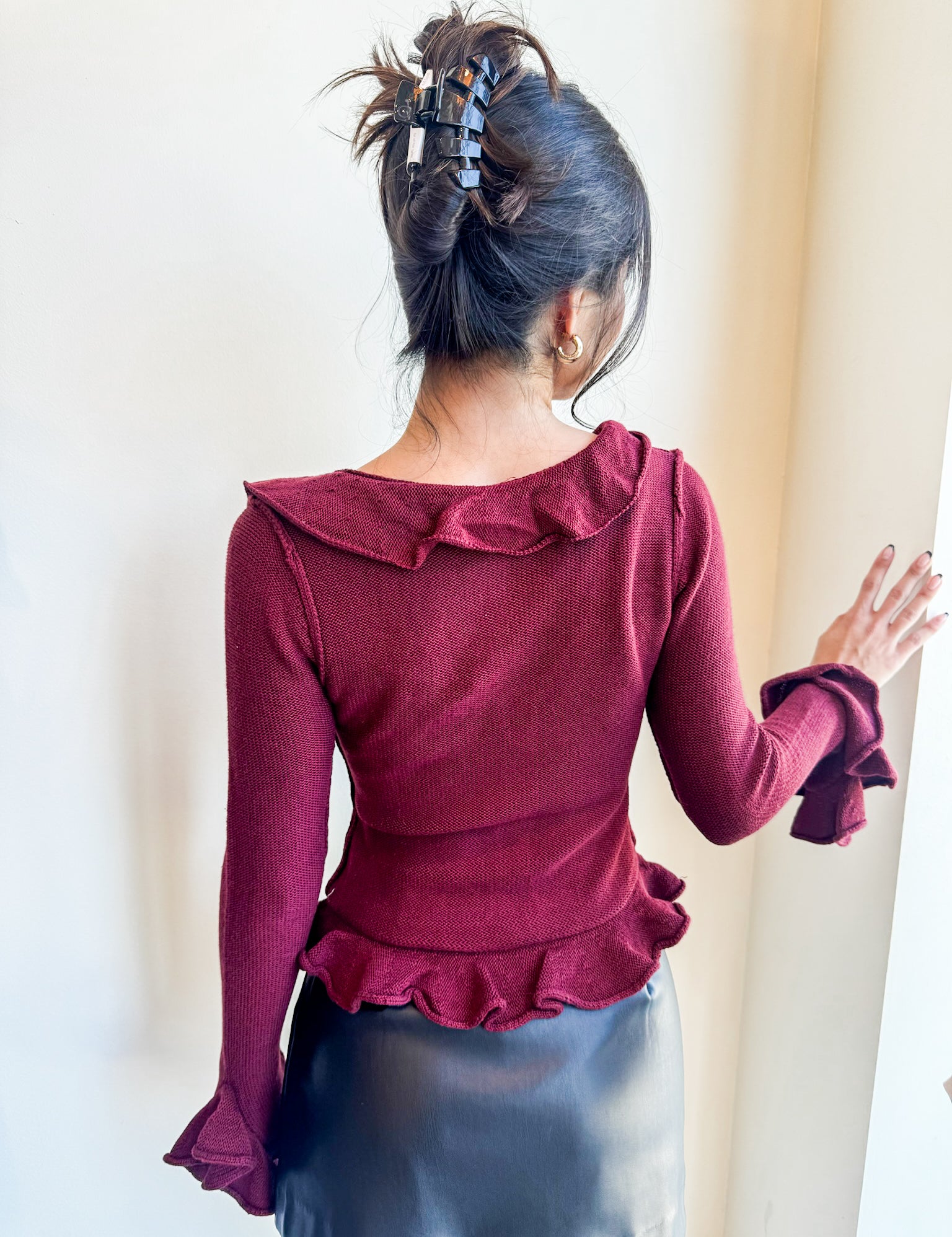 Elena Sweater - Burgundy - Keepsake