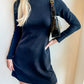 Hustle Mock Neck Knit Mini Dress