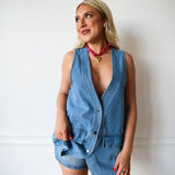 Bluebell Button Vest