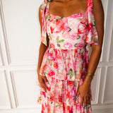 Petal Crush Tiered Midi Dress