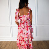 Petal Crush Tiered Midi Dress