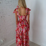 Petal Crush Tiered Midi Dress