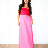 Strawberry Sunset Maxi Dress