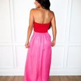 Strawberry Sunset Maxi Dress
