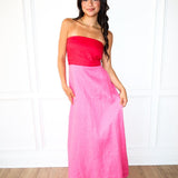 Strawberry Sunset Maxi Dress