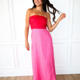 Strawberry Sunset Maxi Dress