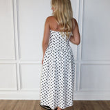Spot On Strapless Midi Dress
