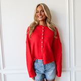 Piper Cardigan - Red