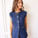 Blue and Bold Denim Vest