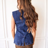 Blue and Bold Denim Vest