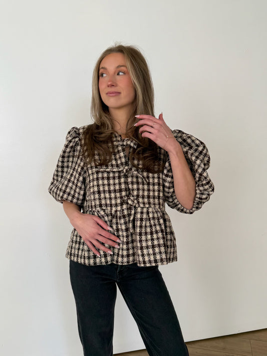 Norah Plaid Blouse