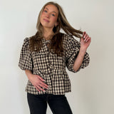 Norah Plaid Blouse