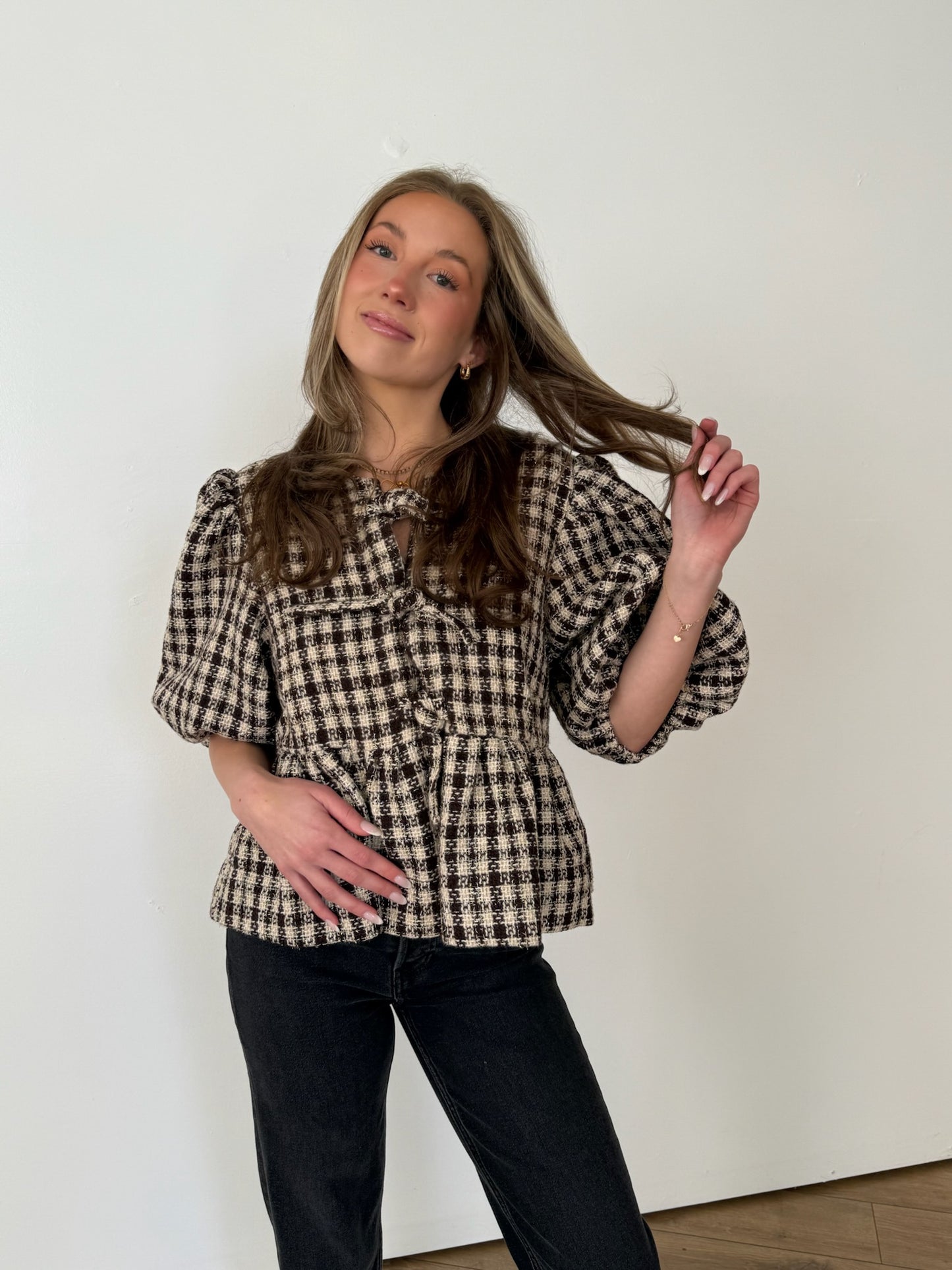 Norah Plaid Blouse