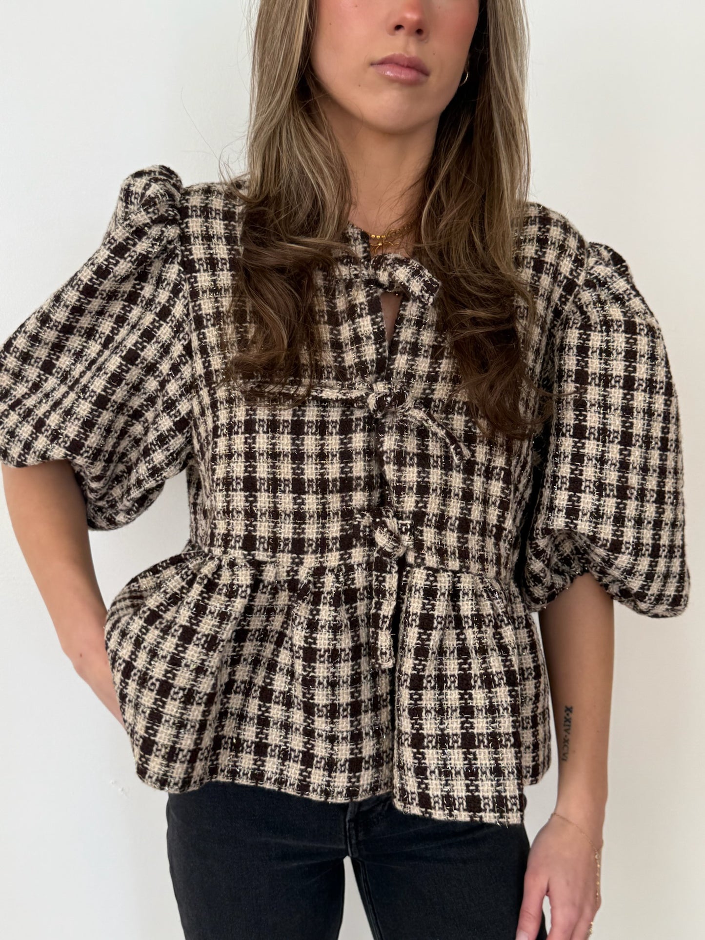 Norah Plaid Blouse