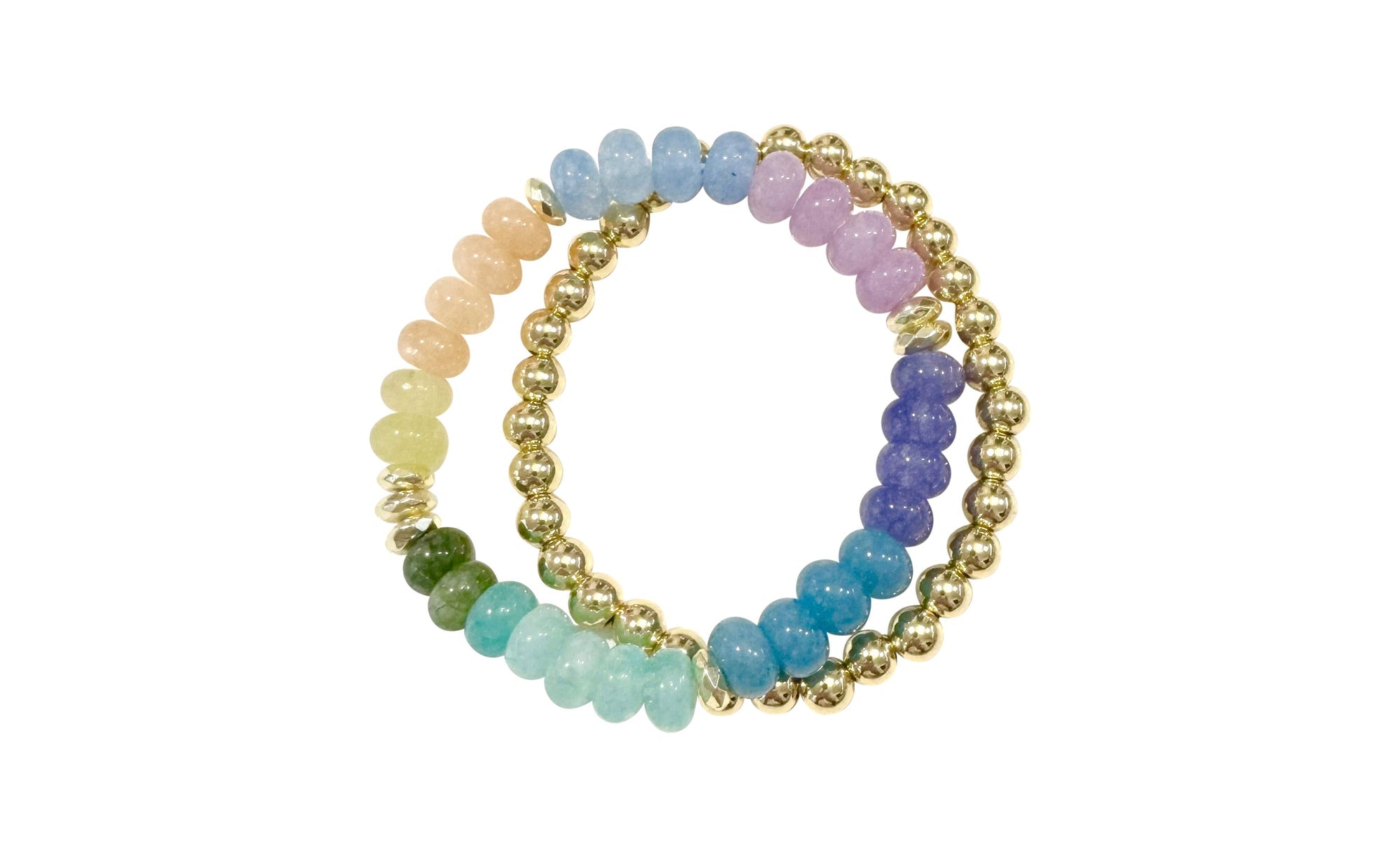 Jamie Bracelet Set - Light Rainbow