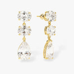 Hello Gorgeous Drop Earrings -  Gold/White - Keepsake