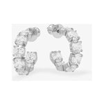 Oh She Fancy Hoops .75" - Silver/White - Keepsake