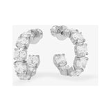 Oh She Fancy Hoops .75" - Silver/White - Keepsake