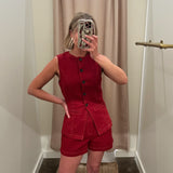 Best in Burgundy Denim Set