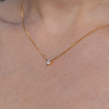 Waterproof 4mm Round Solitaire Necklace