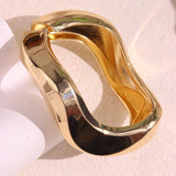 Shaped Acrylic Bangle - Gold
