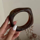 Resin Acrylic Bangle - Brown