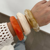 Resin Acrylic Bangle - Brown