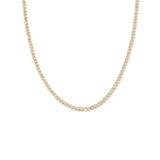 18K Gold Round Brilliant Tennis Necklace: Silver