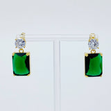 Banquet In Castle Jewel Earrings: Emerald Green