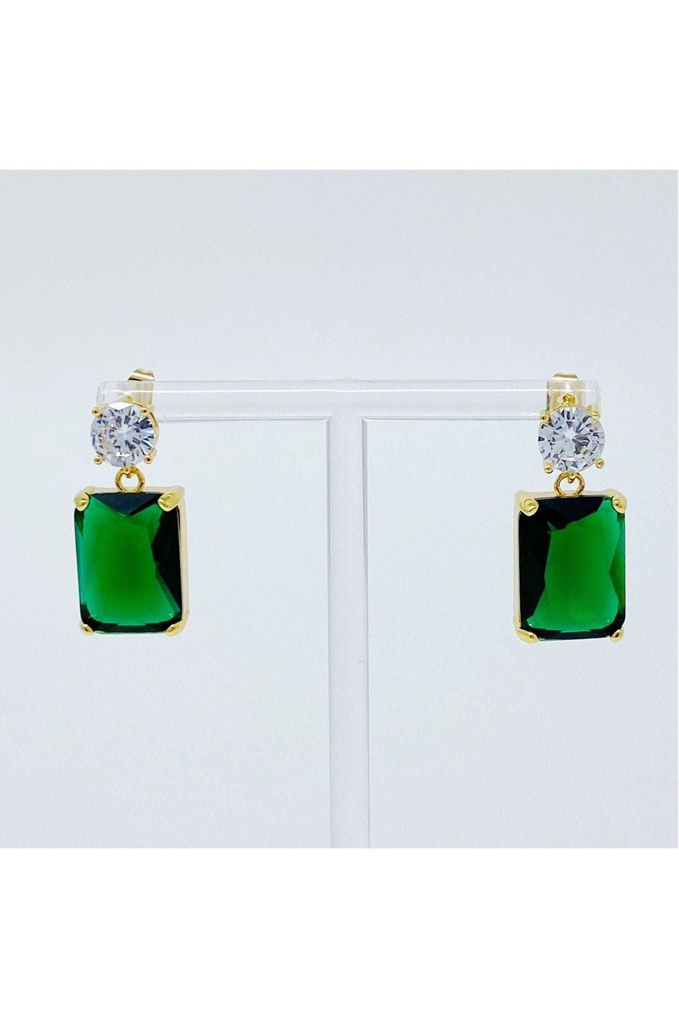 Banquet In Castle Jewel Earrings: Emerald Green - Keepsake