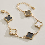 Colorful Charm Bracelet - Black/White/Gold