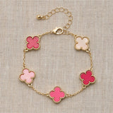 Colorful Charm Bracelet - White/Gold
