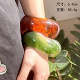 Wide Acrylic Bangle - White