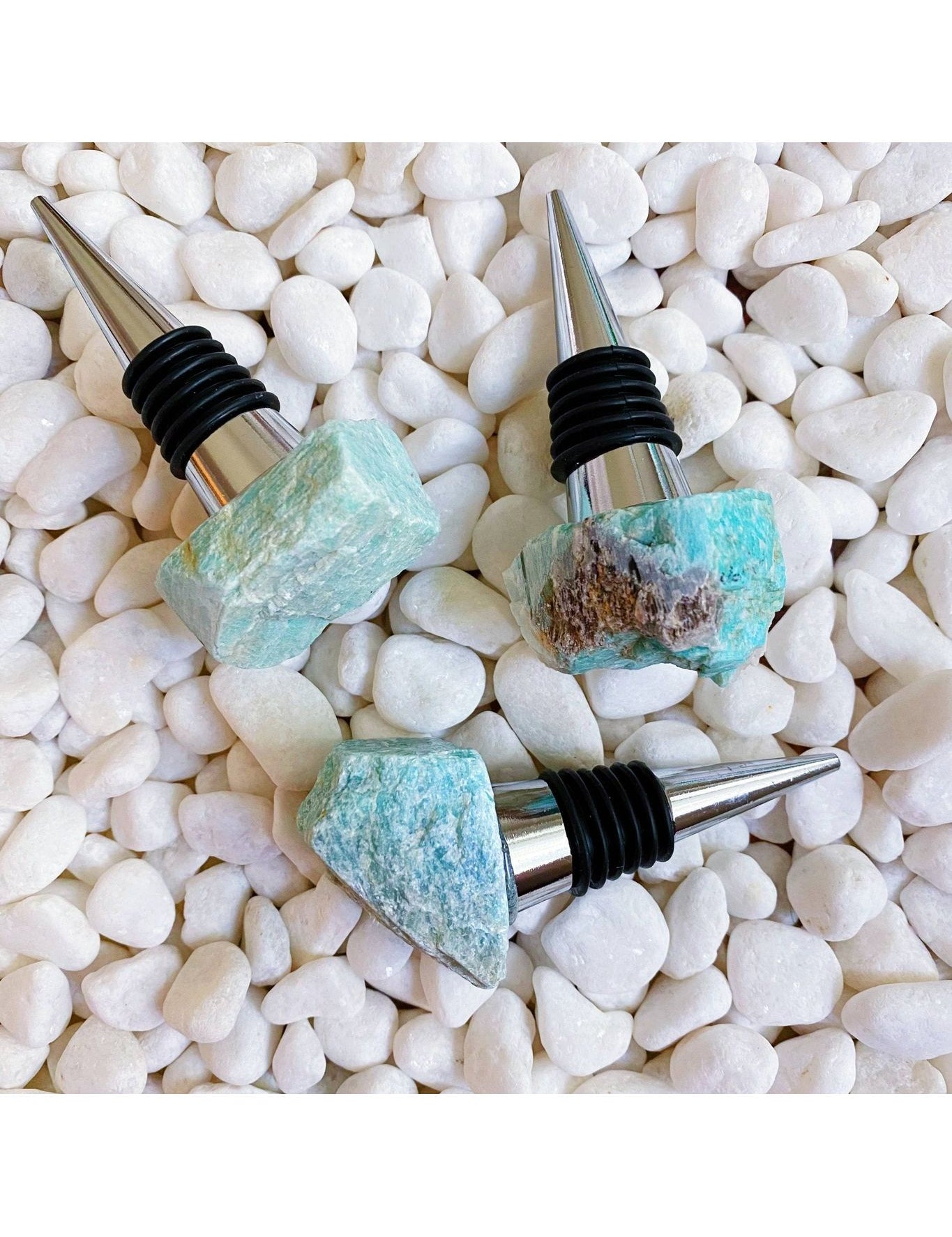 Beauty of Nature Stone Wine Stopper: Amazonite - Keepsake