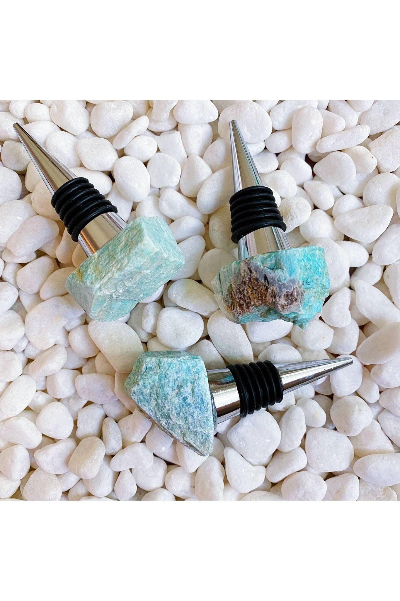 Beauty of Nature Stone Wine Stopper: Amazonite - Keepsake