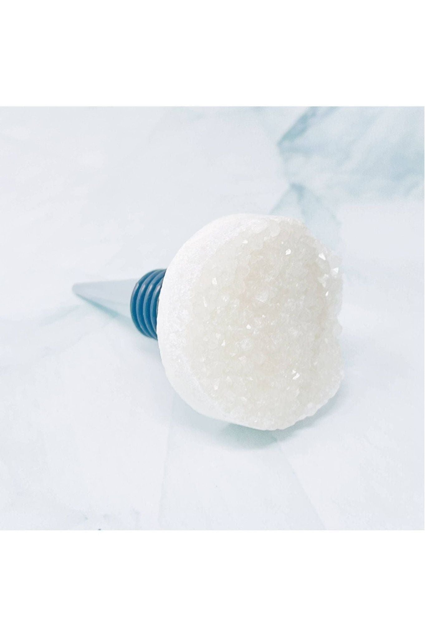 Beauty of Nature Stone Wine Stopper: Sugar White Druzy - Keepsake