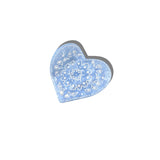 Hand-painted Paisley Heart Claw Hair Clip | Eco-Friendly: Blue