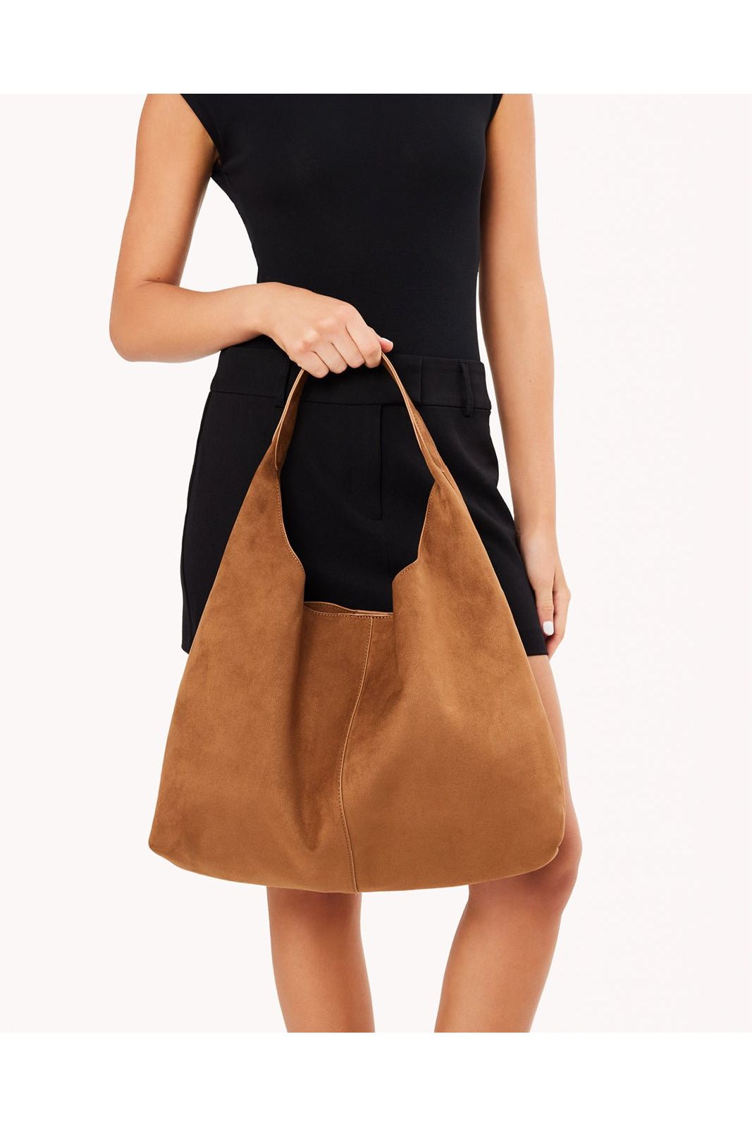 Billini: Remi Shoulder Bag Hazel Suede - Keepsake
