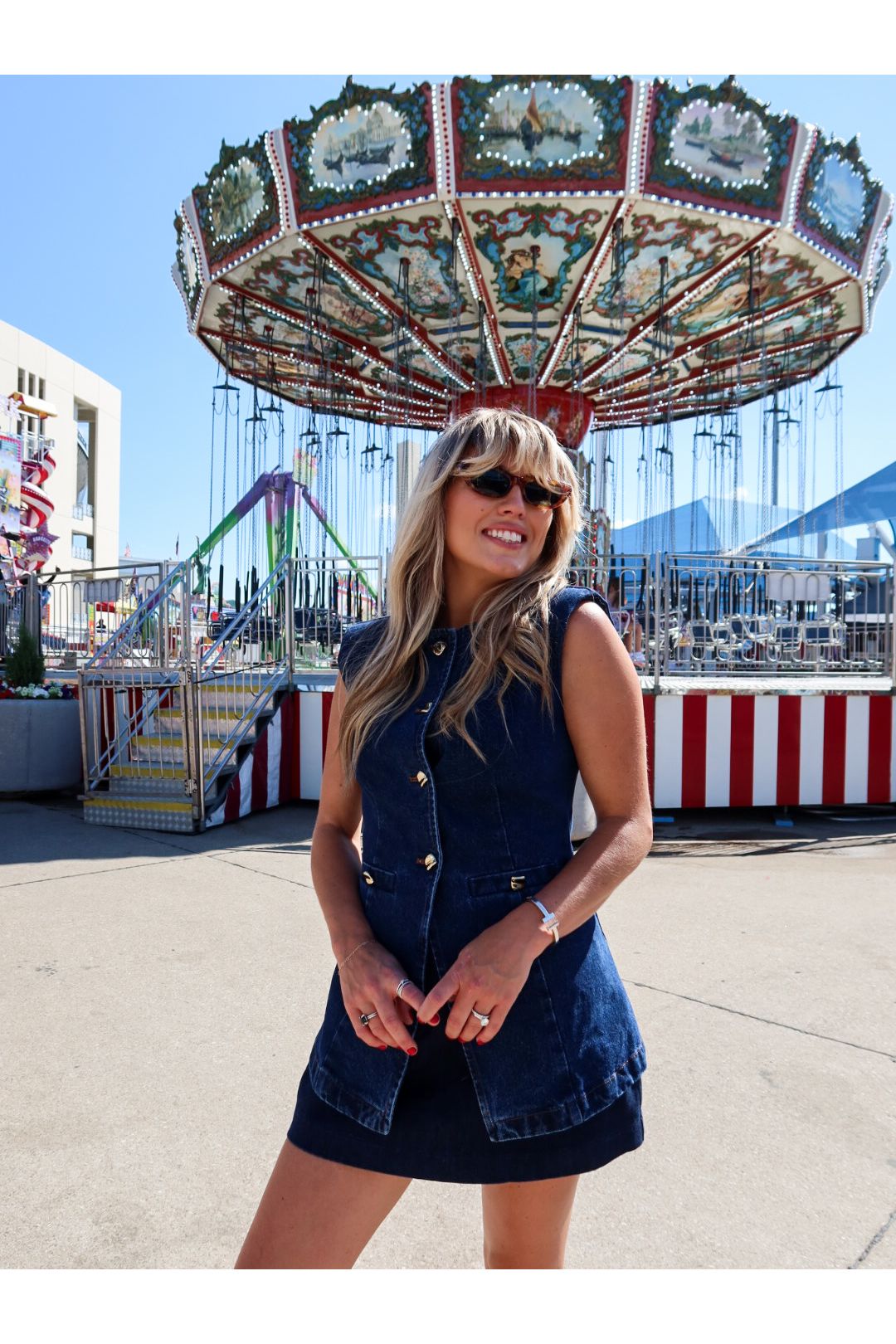 Blue and Bold Denim Vest - Keepsake