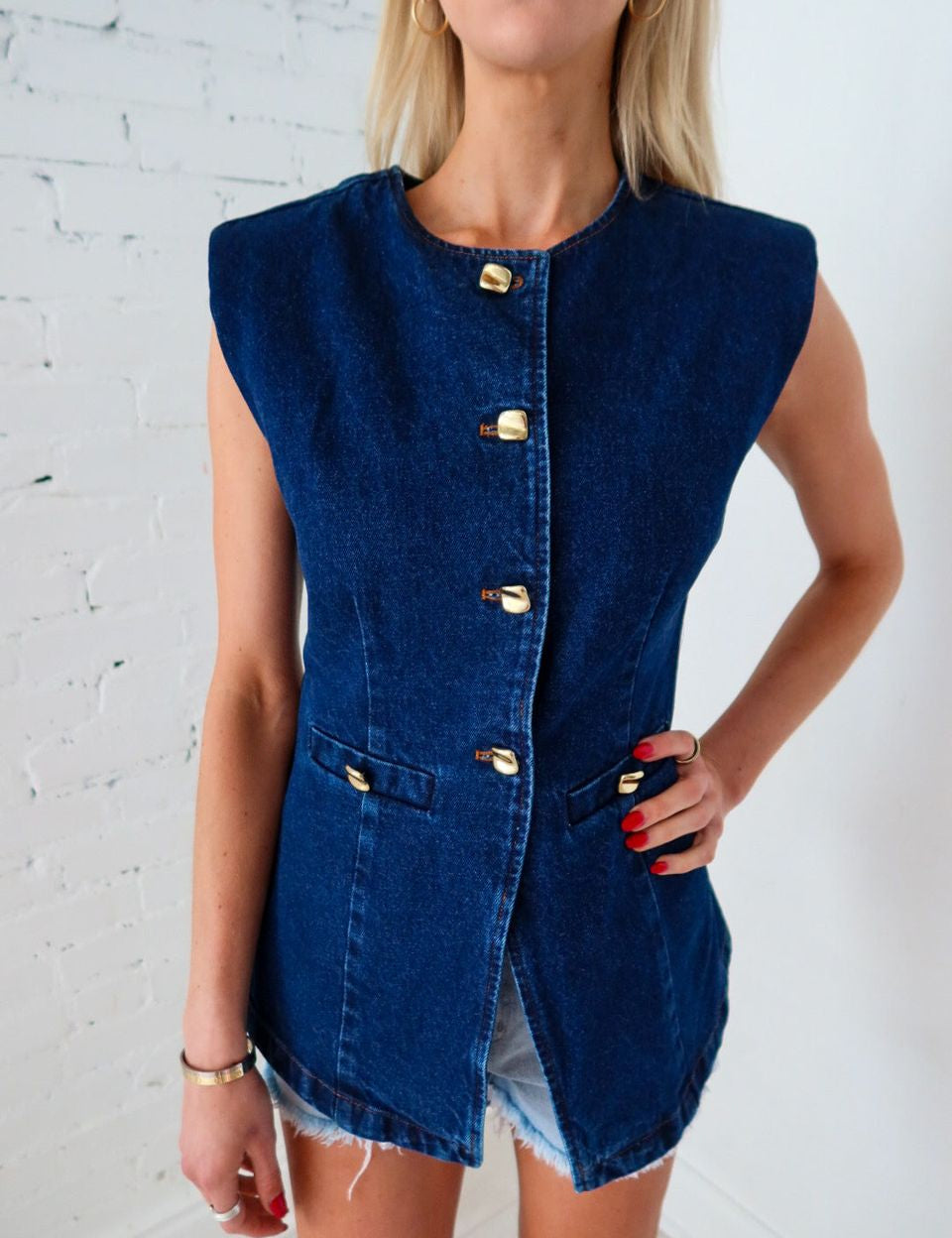 Blue and Bold Denim Vest - Keepsake