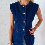 Blue and Bold Denim Vest - Keepsake