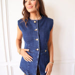 Blue and Bold Denim Vest - Keepsake